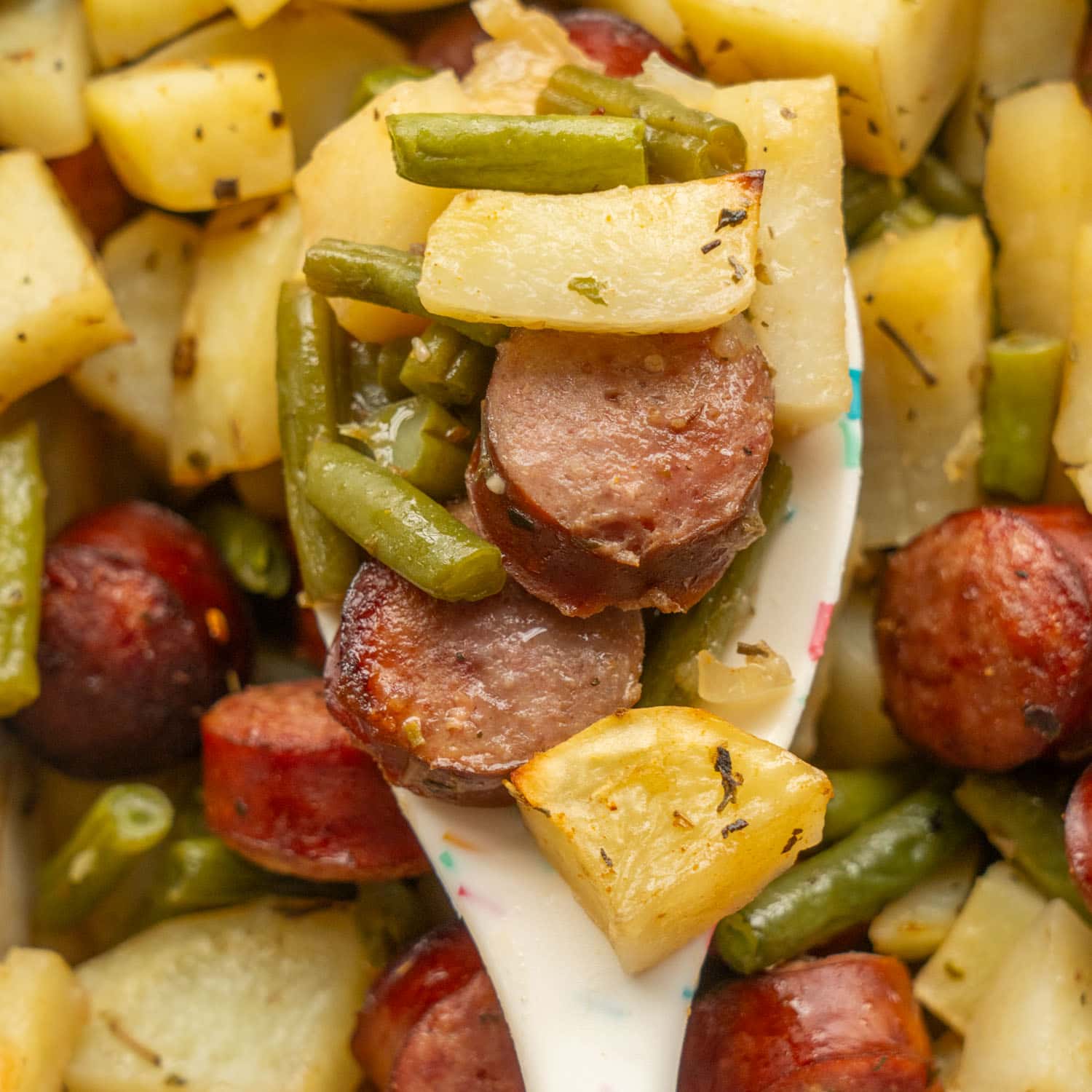 Beyond Kielbasa: Versatile Potato Green Bean Casserole for Any Sausage